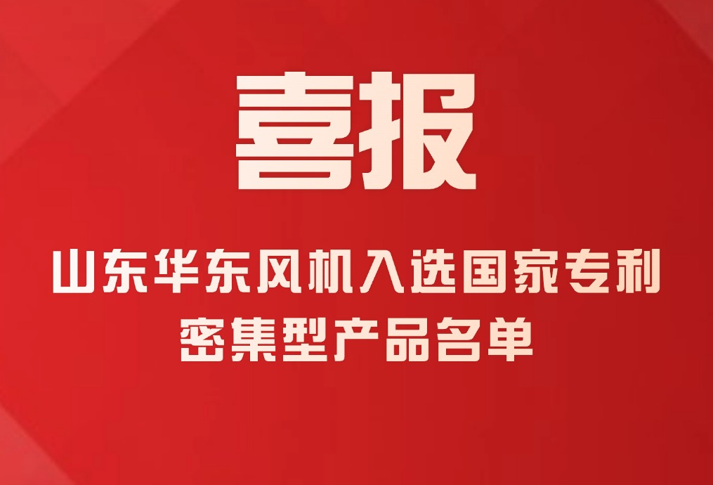 成功入选！山东华东风机入选国家专利密集型产品名单，彰显创新硬实力